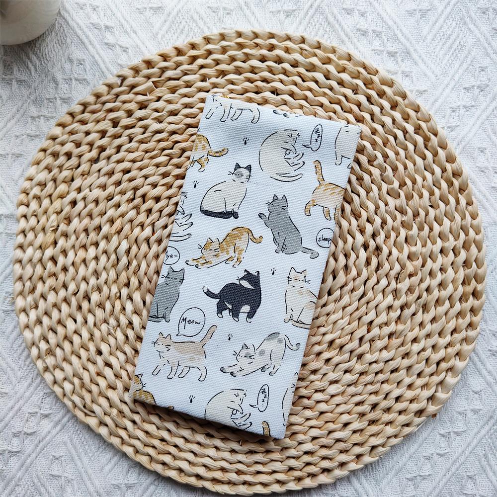 Fromthenon Cute Animal Flower Series Cloth Material Weeks Cover Weekly Diary Planner Notebooks Sleeve Office Stationery Supplies