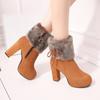 Fashion Shoes for Women Round Toe Suede Side Zipper Women's Boots Winter Sell Like Hot Cakes Solid Color Shoes Women