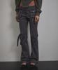Bunteu Cargo Strap Pocket Pants (Charcoal)