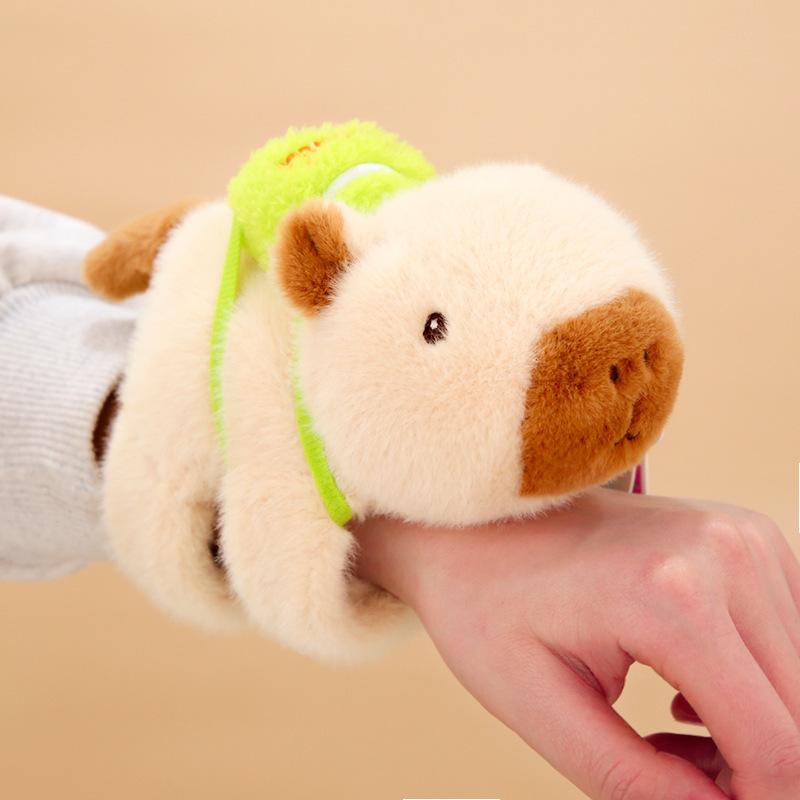 Schattig Knuffeldier Capybara Polsband Pluche Poppen Speelgoed Zachte Polsband Water Dolfijn Veersluiting Plezierige Pop Cirkel
