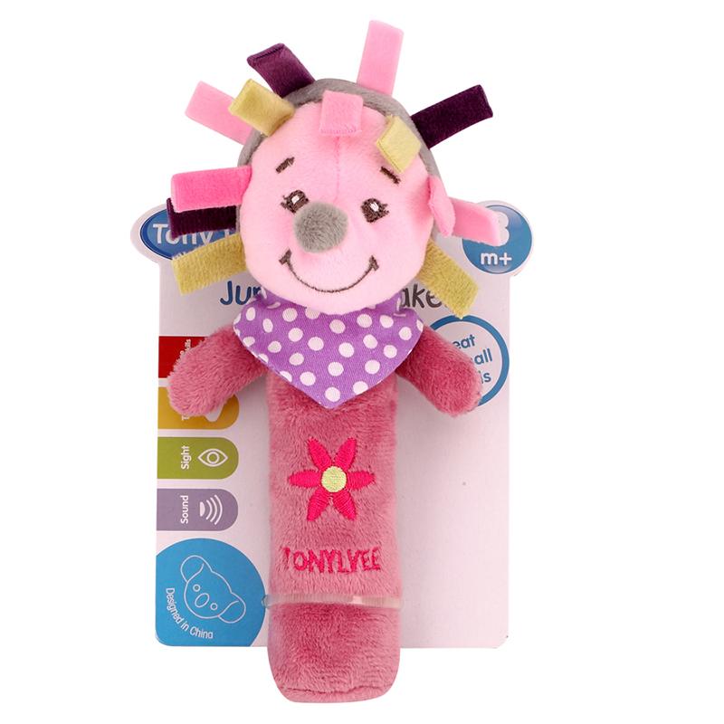 L102 Baby Hand Ring Toy Educational Doll Animal BB Stick Soft Handbell