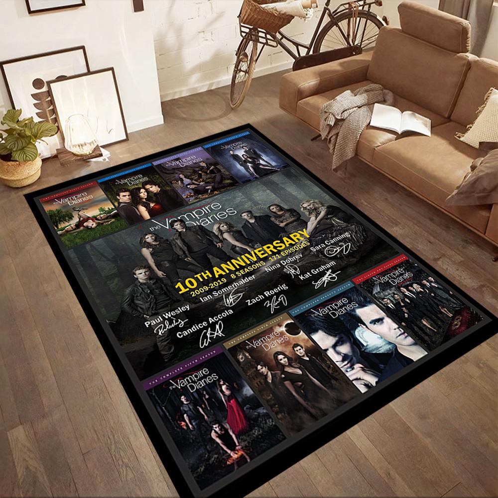 Le serie TV drammatiche romantiche sui vampiri I tappeti quadrati sono un'ottima scelta per soggiorni, camere da letto, arredamento della casa e come regali.