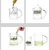 Separation Transparent Tea Maker Heat-resistant Clear Tea Pitcher  Loose Tea