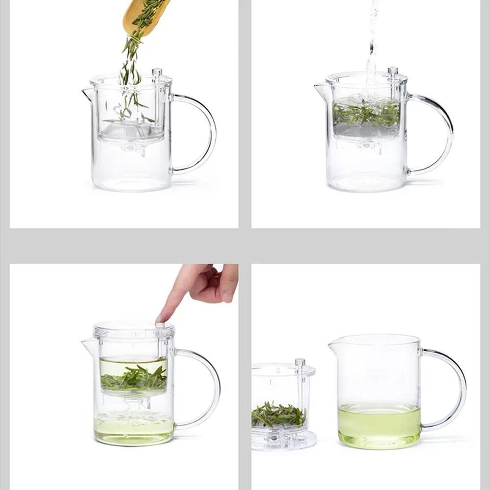 Separation Transparent Tea Maker Heat-resistant Clear Tea Pitcher  Loose Tea