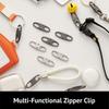 4 PCS Security Anti Theft Zipper Clips Elegant Design Double Opening Carabiner Clips Small Size Zipper Locks Travel