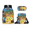 Minecraft Cartoon Game Character Printed Children Large Capacity Backpack