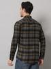Bigreams Men's Yarn-Dyed 100% Cotton Slim Fit Checkered Flannel Shirt For Full Sleeve Shirt