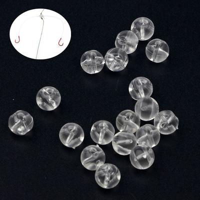 50PCS Plastic Transparent Fishing Beads Lightweight Fishing Rig Beads Fishing Cross Beads Anglers