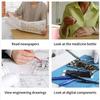 4X Large Magnifier with 3 Brightness 43 LED Light Rechargeable for Reading Books or Crafting, Neckwear and Desktop Mode