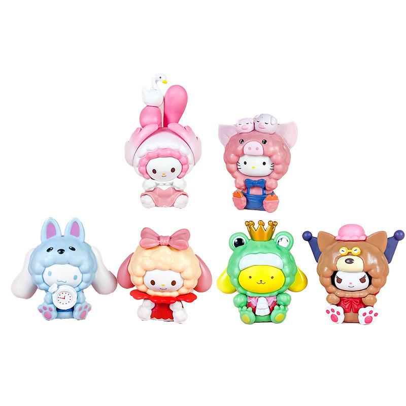 Hello Kitty Kuromi Melody Fairy Tale Themed Model Ornament Set With Display Box For Kids And Fans