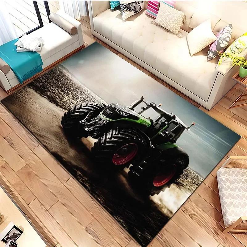 Großer Traktor F-Fendt Teppich für Wohnzimmer Schlafzimmer Sofa Fußmatte Heimdekoration Rutschfeste Bodenmatte Teppichläufer Garderobenteppiche