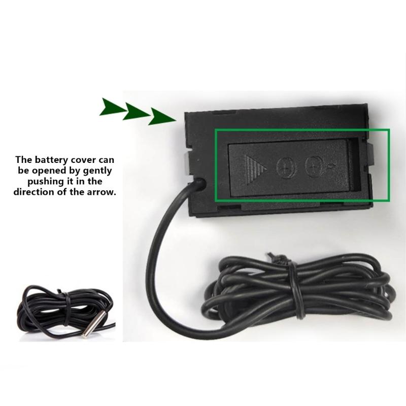 LCD Display Thermometers Digital Temperature Monitors with Probe for Aquarium Freezer Fridge Temperature Measuring Meter