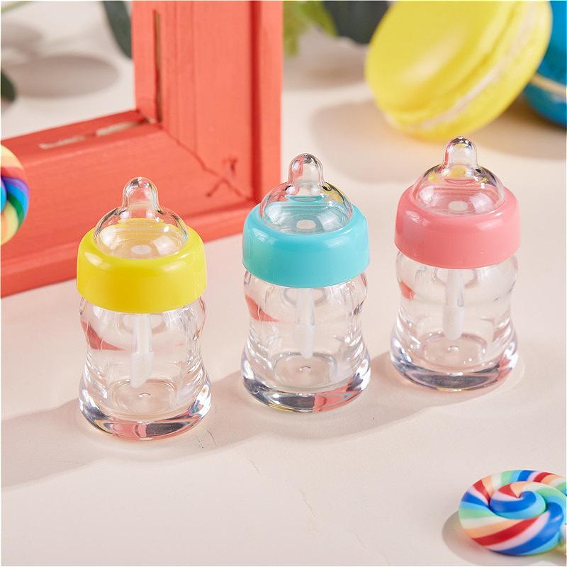 6ml Baby Bottle Shape Lip Gloss Tube, Empty Refillable Lip Glaze Container, Cosmetic Split Packaging