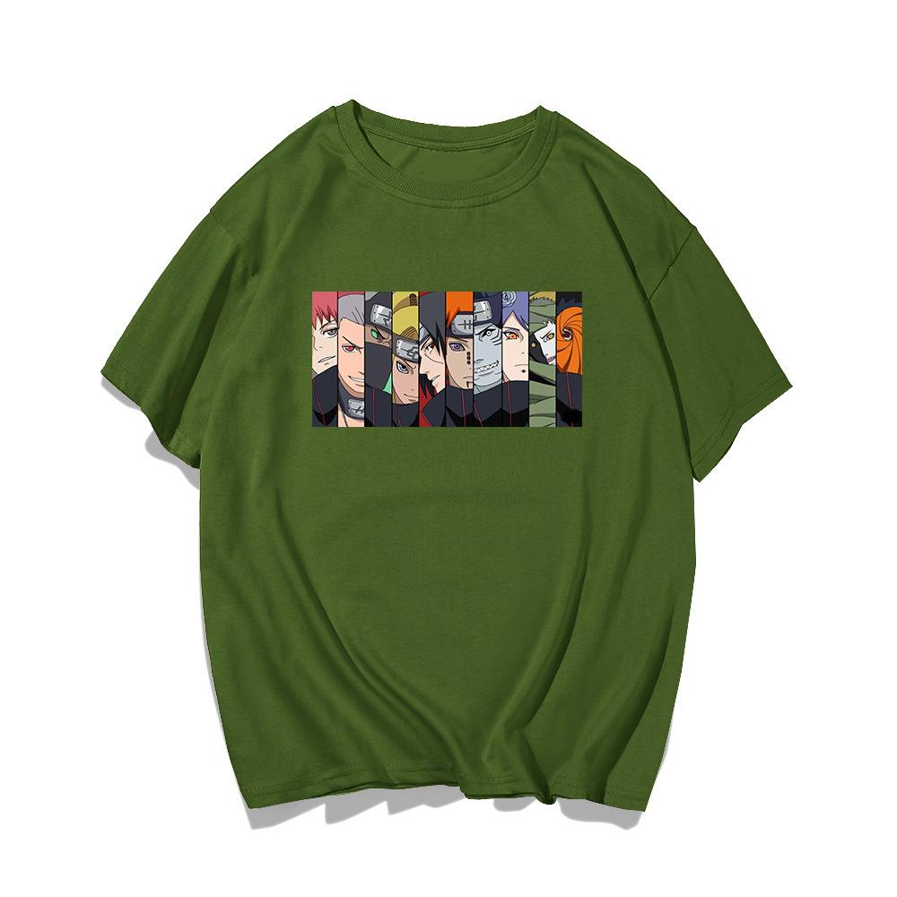 Naruto short-sleeved T-shirt men's and women's summer cartoon trendy brand pure cotton half-sleeved teen student parent-child top