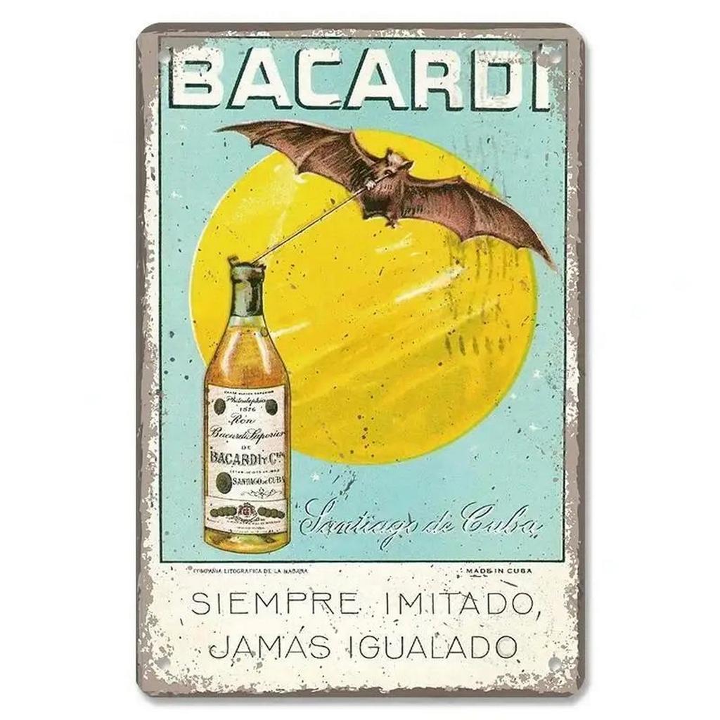 Plaque Metal Tin Signs Captain Bacardi Wall Decoration Vintage Art Posters Iron Painting for Man Cave Home Cafe Garden Club B