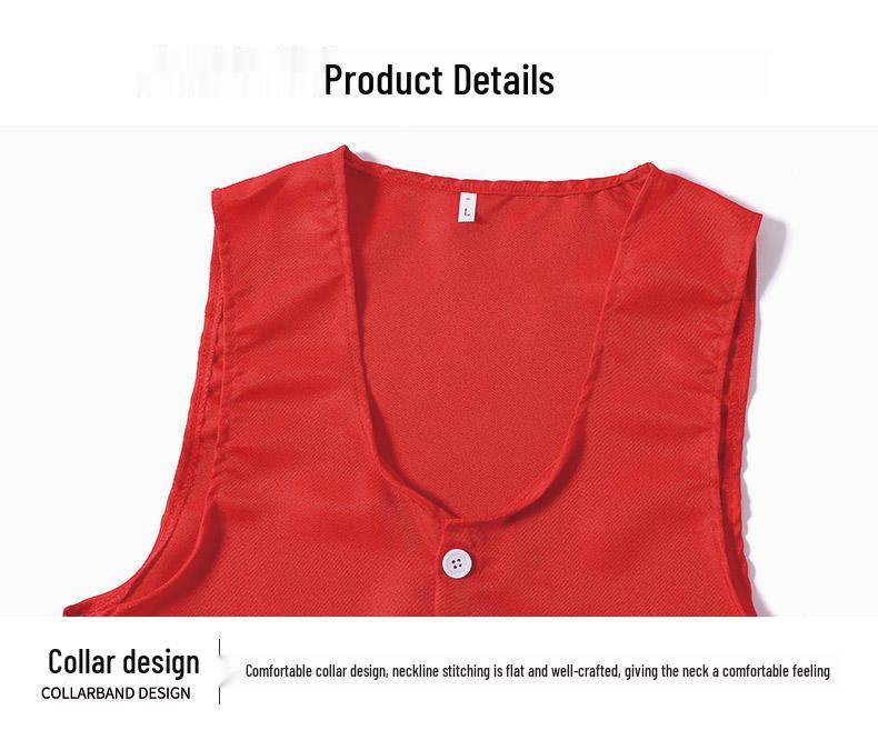 Custom Red Volunteer Vest with Logo for Adults & Children – Perfect for Activities & Public Welfare