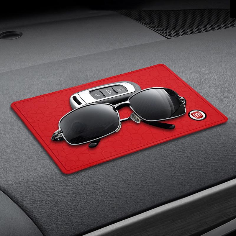Multi-Purpose PVC Car Non Slip Mat Dashboard Phone Anti Slip Gel Pad For FIAT Abarth 500 Tipo FR Panda Argo Freemont Viaggio