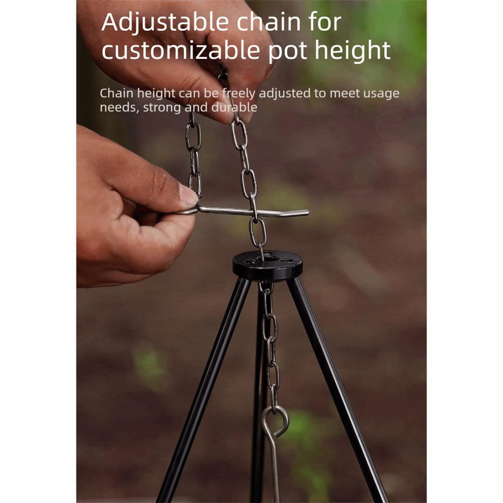 Portable Campfire Bracket Detachable Cooking Pot Tripod Aluminum Zinc Zinc Alloy Tripod Outdoor Camping