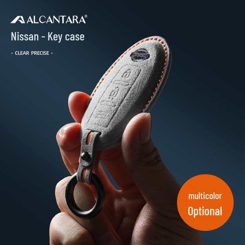 Nissan X-Trail, Kicks, Sylphy, Bluebird Alcantara Suede Key Case Cover