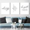 Christian Bible Verse Quote Posters and Prints Black White Wall Pictures Scripture Christ Wall Art Canvas Painting Home Decor