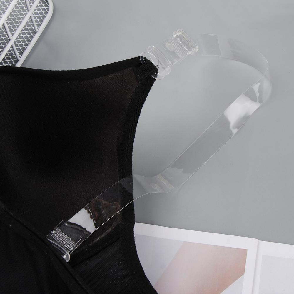 Woman Transparent Adjustable Invisible 1.5CM Steel Hook Bra Straps