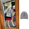 2026SS Original Correct WD Italian Vintage Betty Print Drop Shoulder Thin Hooded Sweatshirt Early