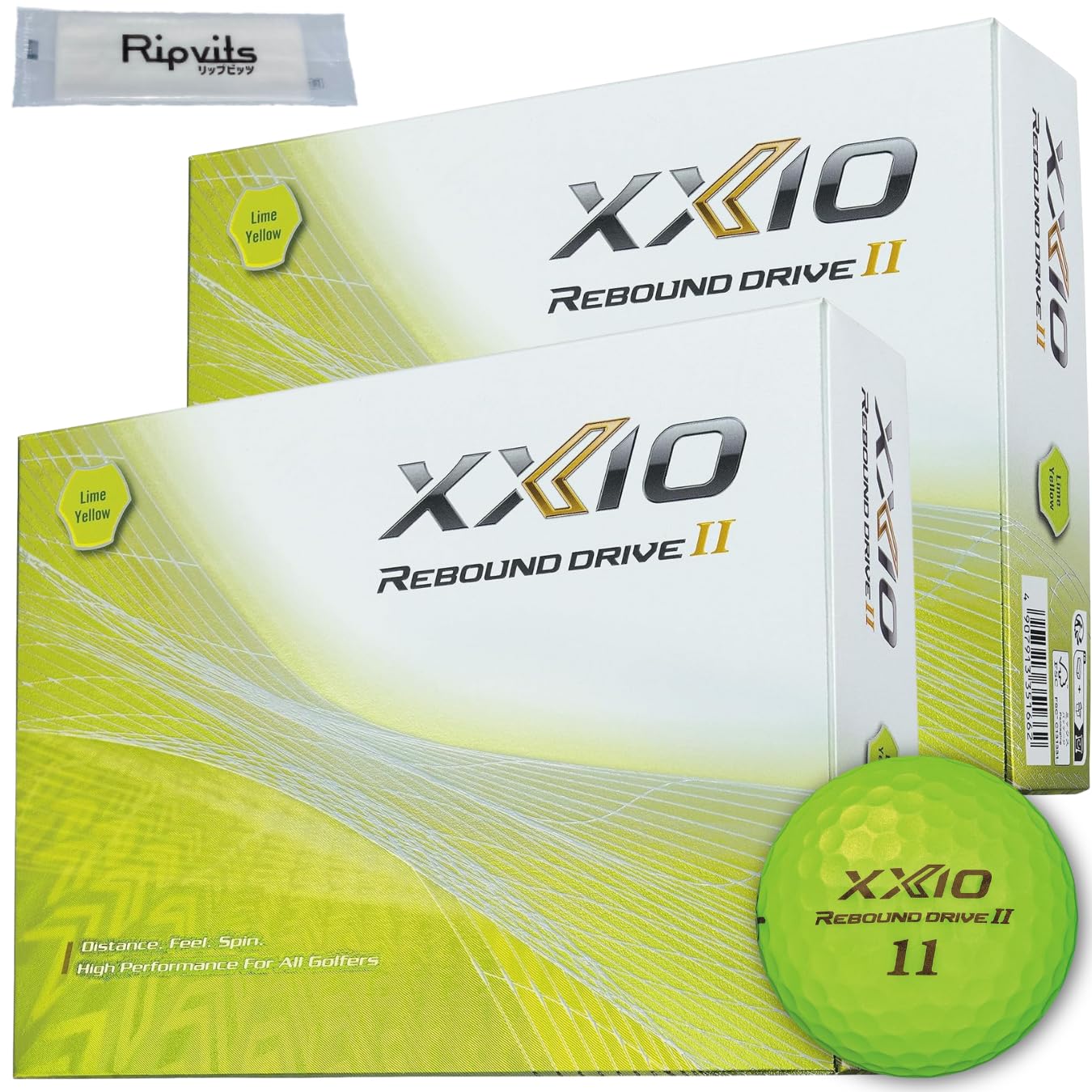 

XXIO Rebound Drive 2 Yellow Golf Balls balls per with Original Cleaning Sheet Set (XNRD2YE3) (24 dozen)