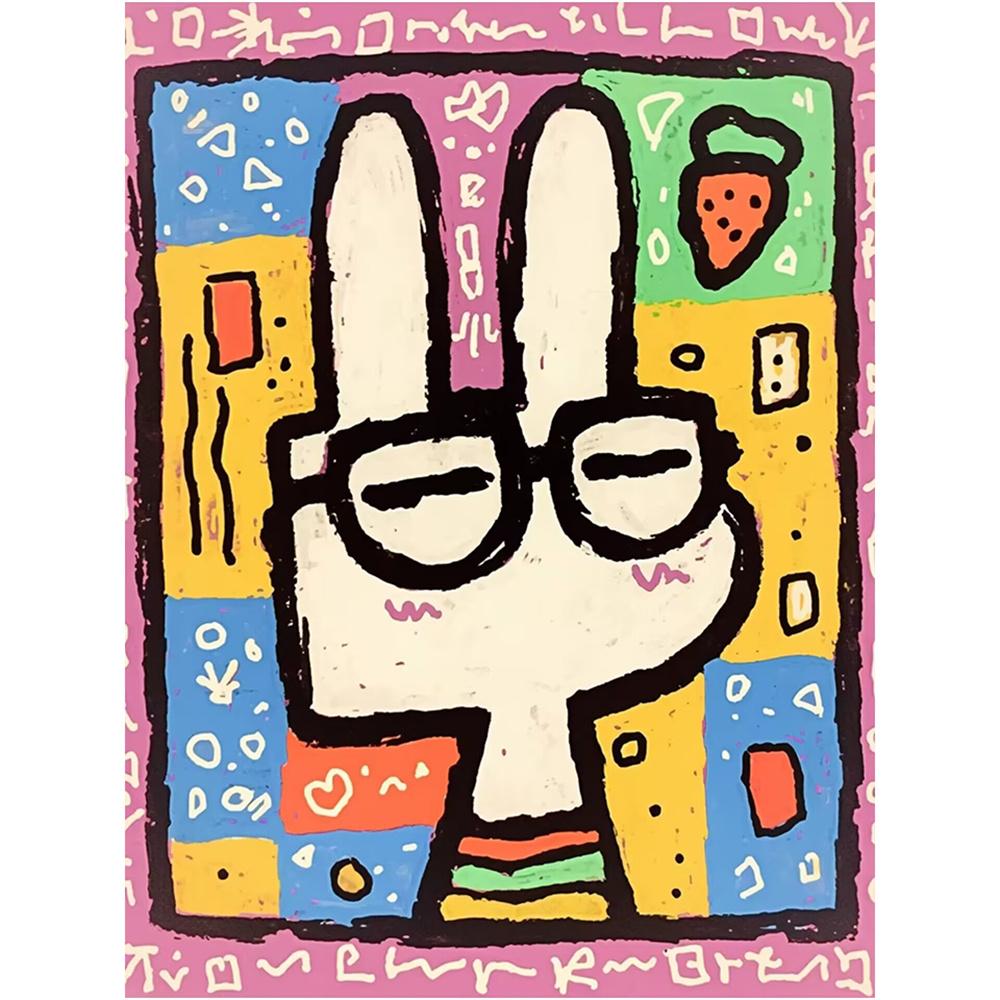 

Алмазная картина животное мультфильм кролик красочное животное 5d Diy алмазная вышивка мультфильм картина мозаика домашний декор Round 20x30cm