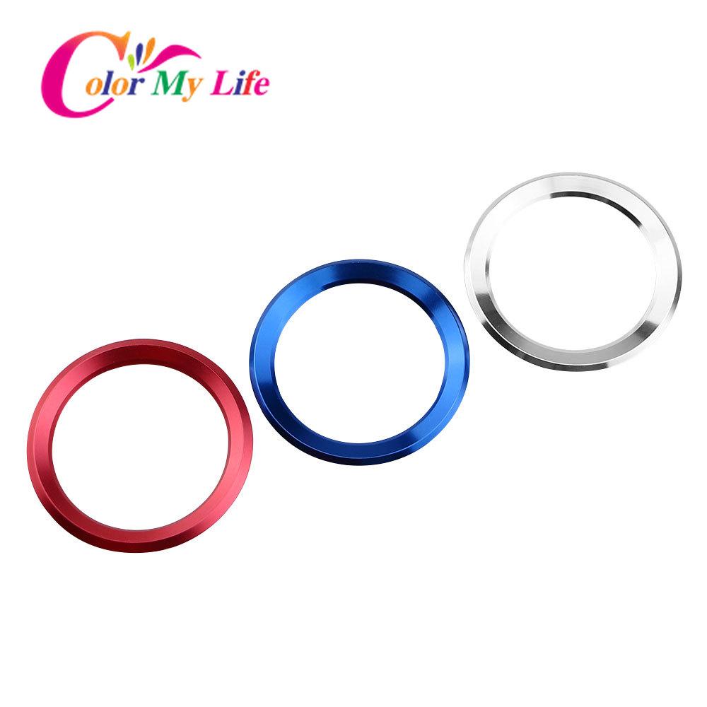 Color My Life Car Styling Steering Wheel Decoration Trim Sticker Case for BMW E39 E36 E60 E90 E34 E46 Aluminium