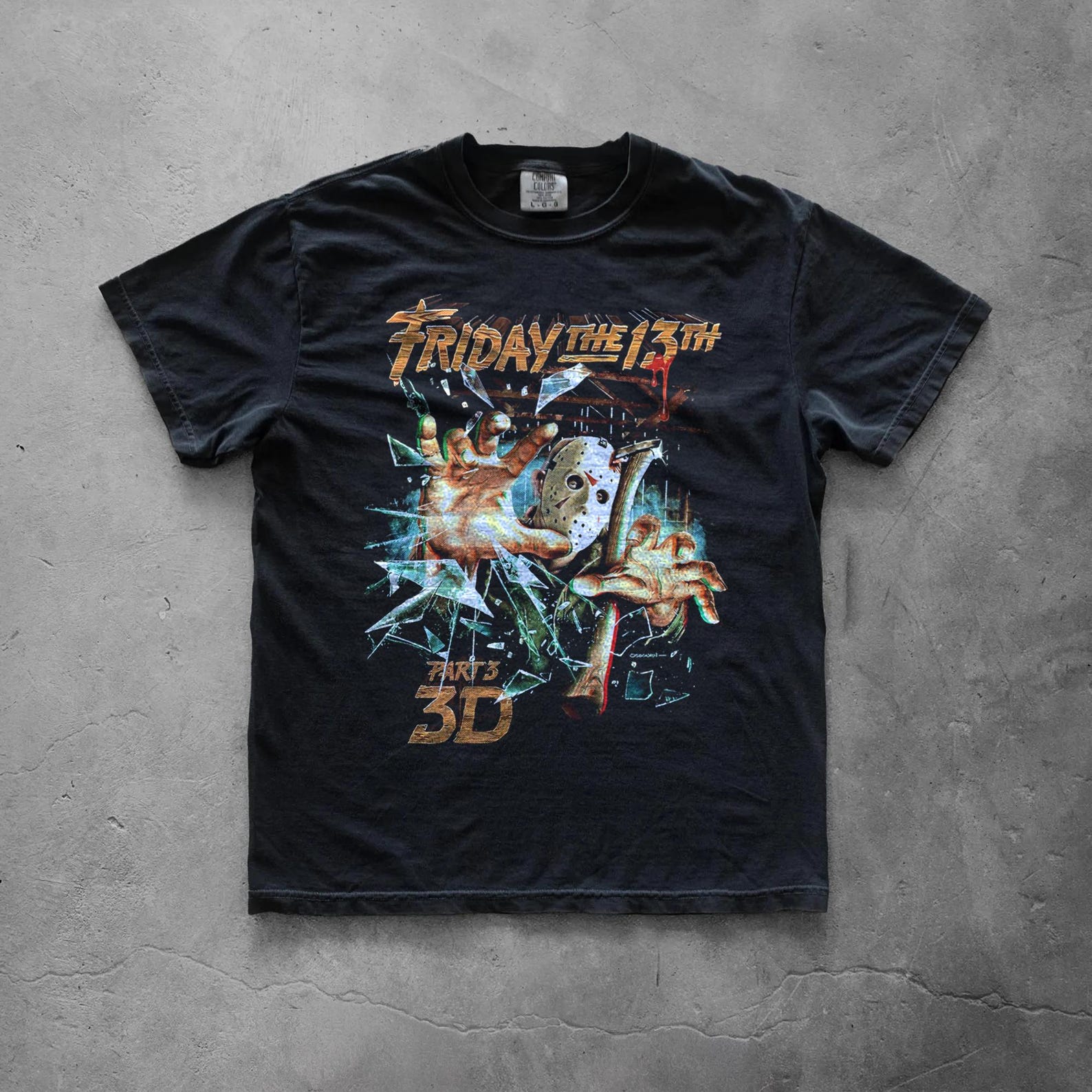 Friday the 13th Graphic Tee, Vintage Horror Movie Shirt, Black Retro Slasher T Shirt 2XL