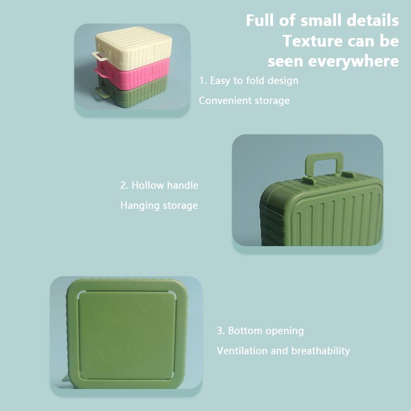 Makeup Sponge Holder Air Cushion Container Beauty Storage Case Travel Protable Cosmetic Puff Holder Square Box Empty Eco-Friendl
