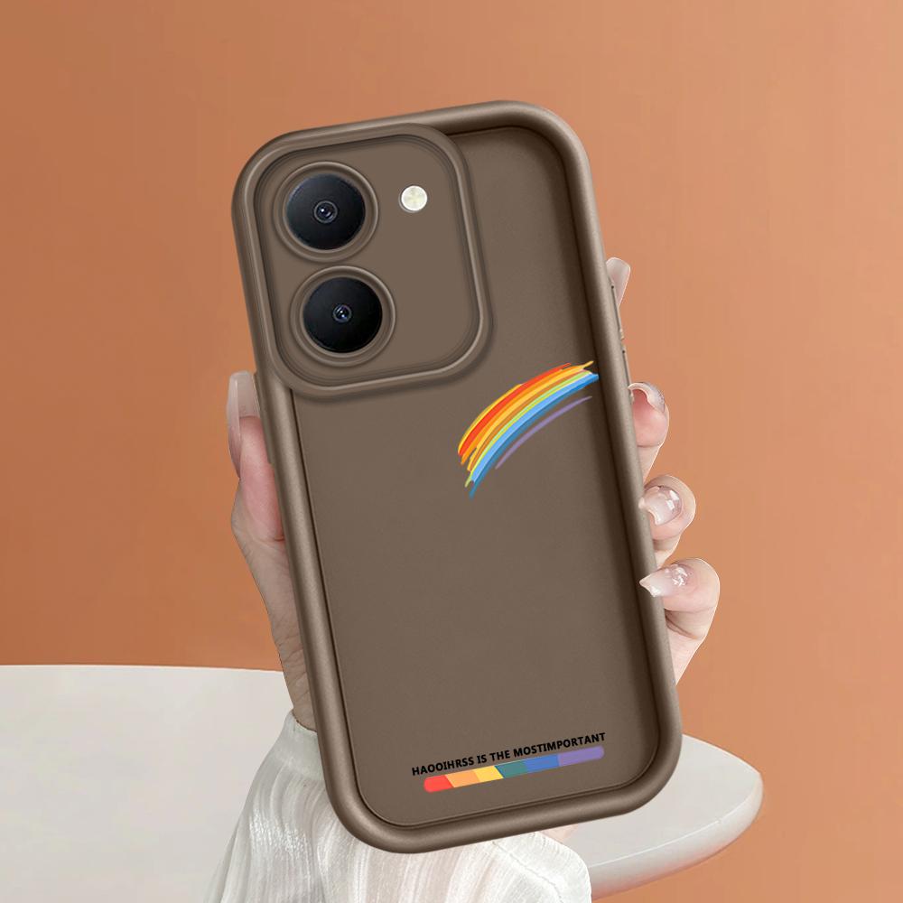 Soft Silicone Square Ladders Cartoon Pattern Full Cover Camera Protection Shockproof Case for iPhone Infinix Tecno Vivo