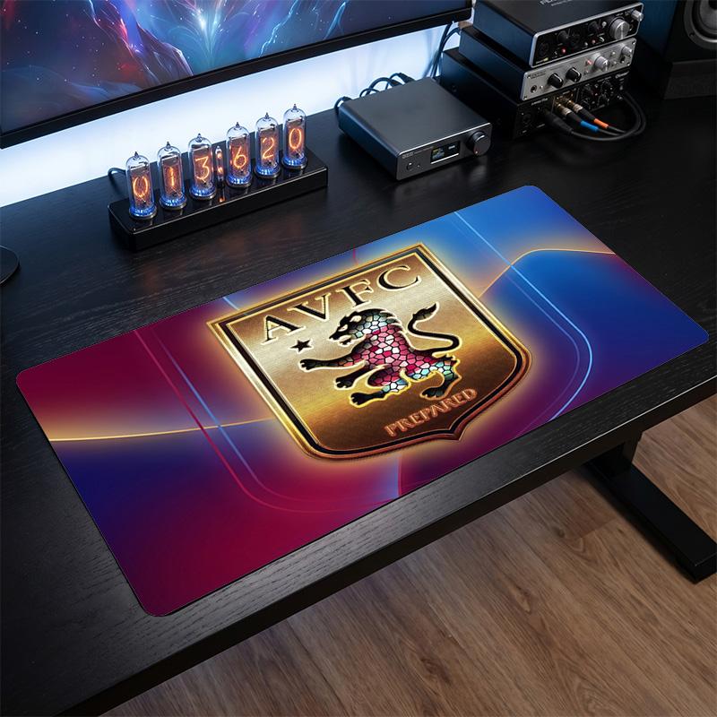 Tappetino per Mouse Grande Stampa Calcio Aston Villa, Tappetino Esteso Antiscivolo per Scrivania da Gioco per Ufficio Casa