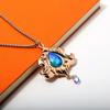 Water Neuvillette Dragon King Judge Crystal Pendant Alloy Necklace Gift Jewelry