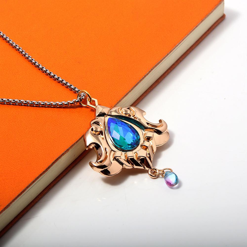 Water Neuvillette Dragon King Judge Crystal Pendant Alloy Necklace Gift Jewelry