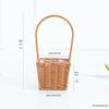 Handheld Woven Rattan Basket: Ideal for Flowers, Fruit, Gifts, Storage, and Souvenirs - Perfect for Flower Shops and Children's Day Celebrations.