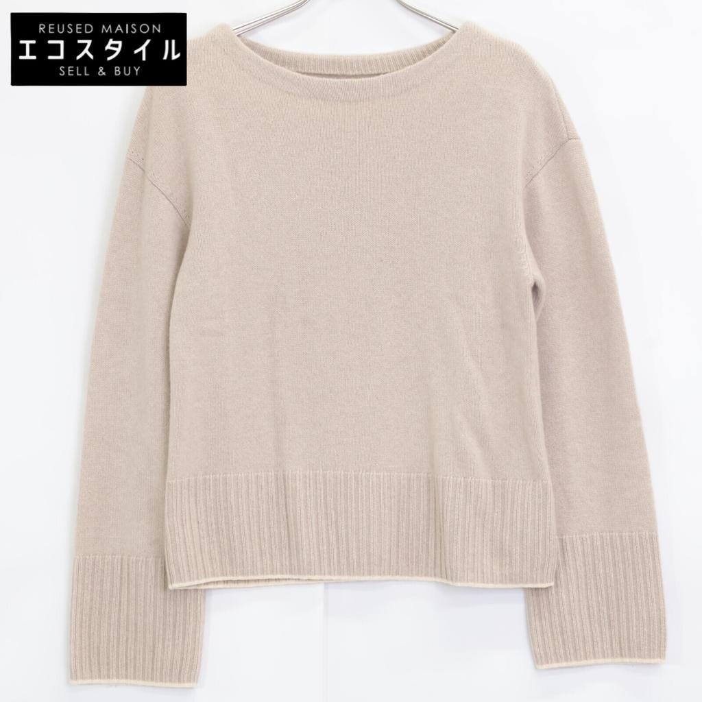 FOXEY 39917 Beige Lounge Knit Top Cashmere Sweater Tops Not Written beigeUsed