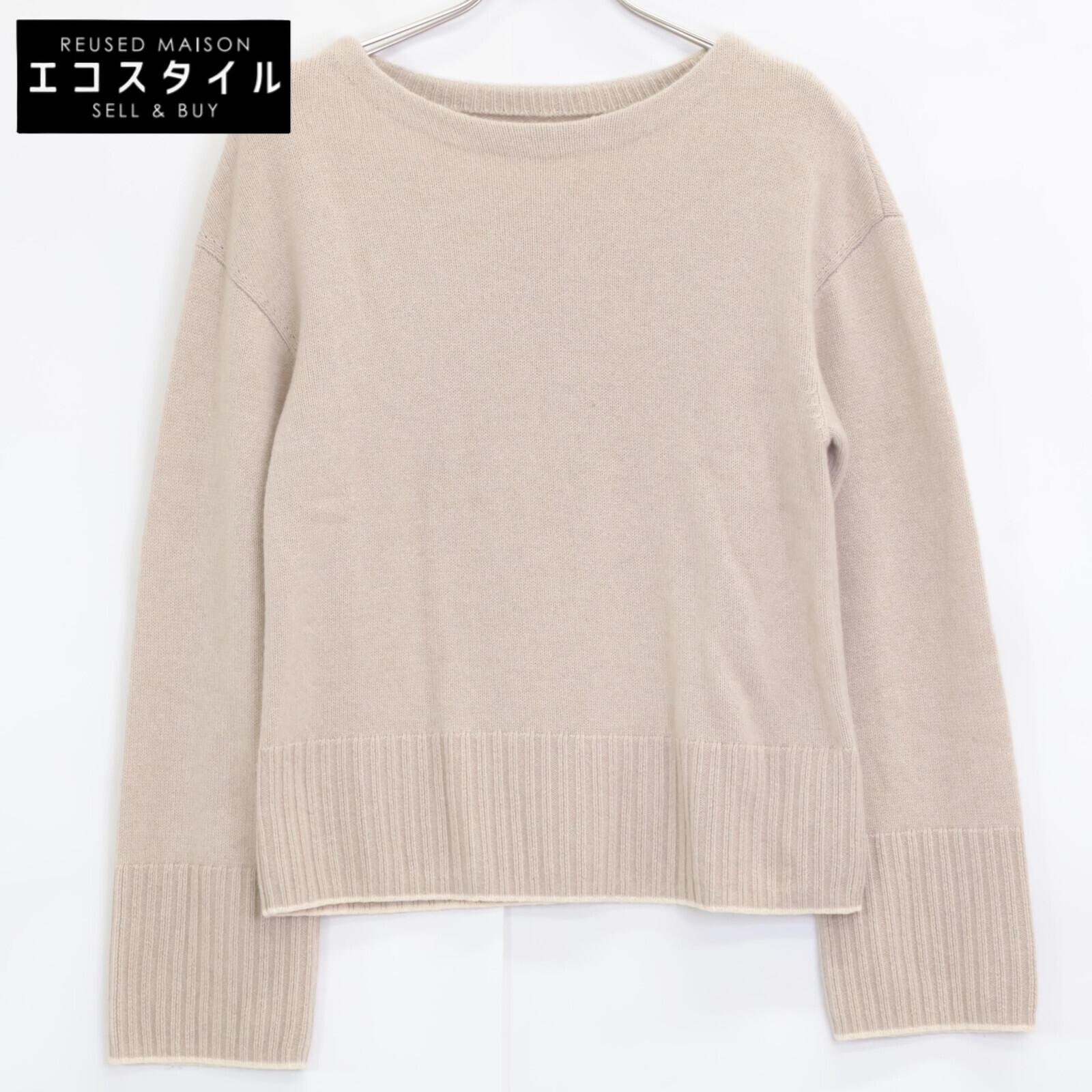 

FOXEY 39917 Beige Lounge Knit Top Cashmere Sweater tops Not written beigeUsed