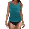 Women's Two Piece Tankini Swimsuit Set with Padded Bra and Wireless Support Stylish Solid Color Swimwear for Beach Pool