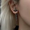 Retro Mote Mørk Gotisk Punk Rose Kors Torner Øredobb Unisex Piercing Øre Nål Ørepynt Smykker Tilbehør
