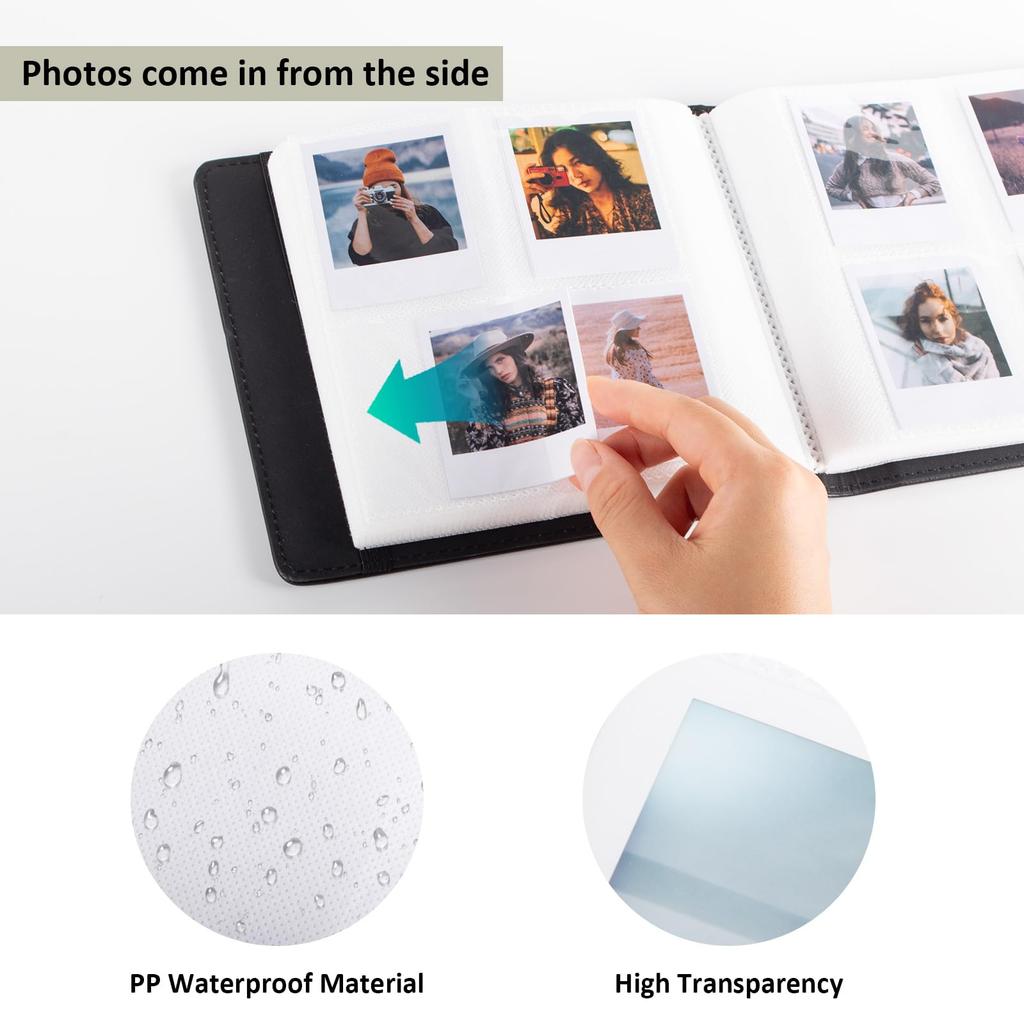 Kinokoo Polaroid GO 288-Taschen-Fotoalbum für Polaroid GO Sofortbildkamera, PU-Leder Großes Kapazitätsalbum für Polaroid GO Kamerafilm, 2,62 x 2,12 Zoll