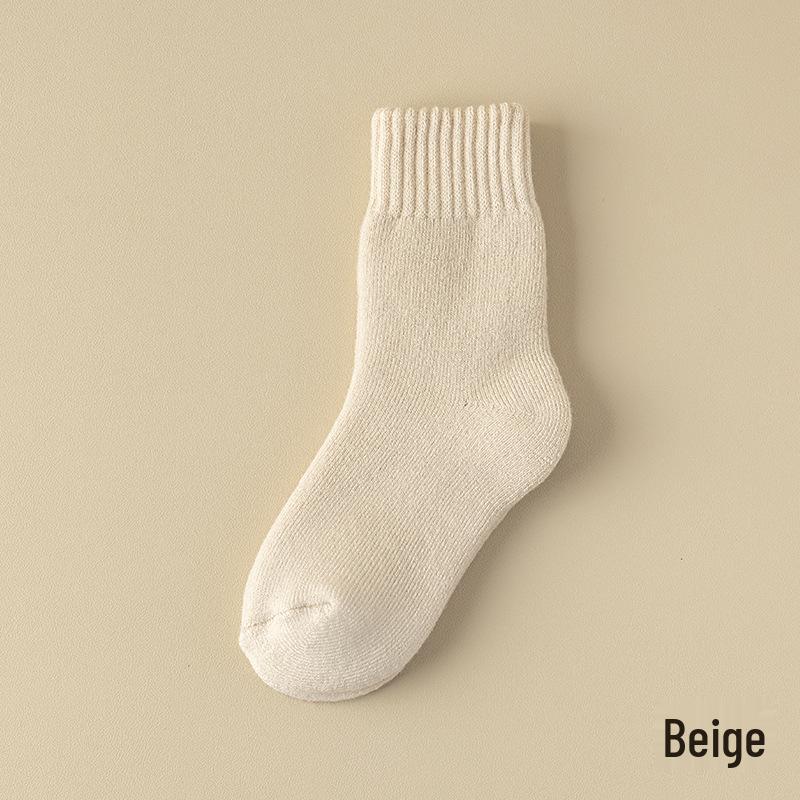 

Женские толстые кашемировые носки выше колена с флисовой подкладкой для осени/зимы One Size кремовый