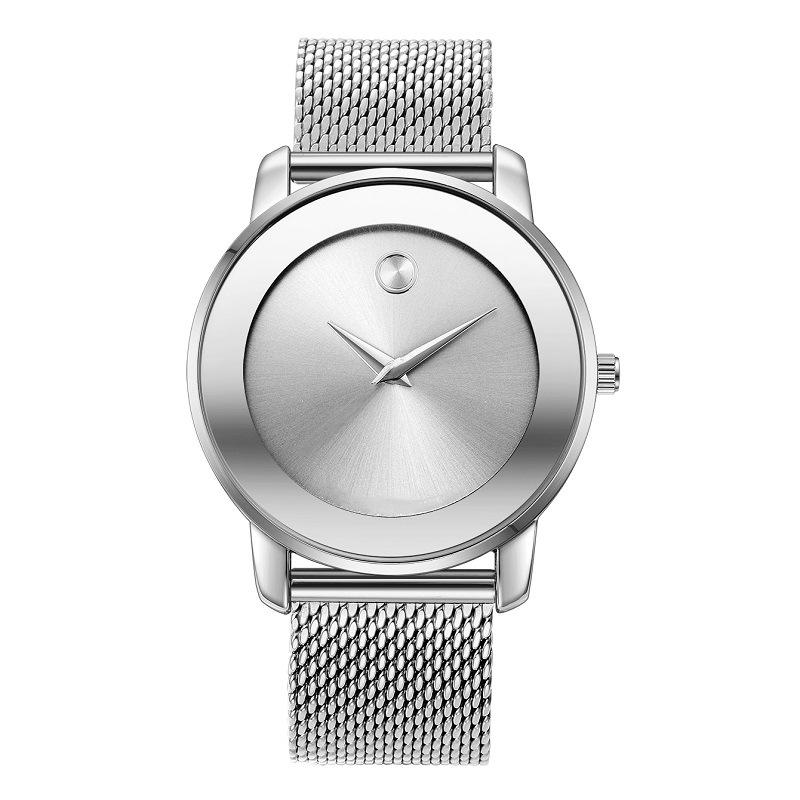 Luxury Brand Wristwatch MISSFOX Minimalist Fashion Quartz Watch Classic Design Waterproof Stainless Steel Mesh Belt Wristwatches