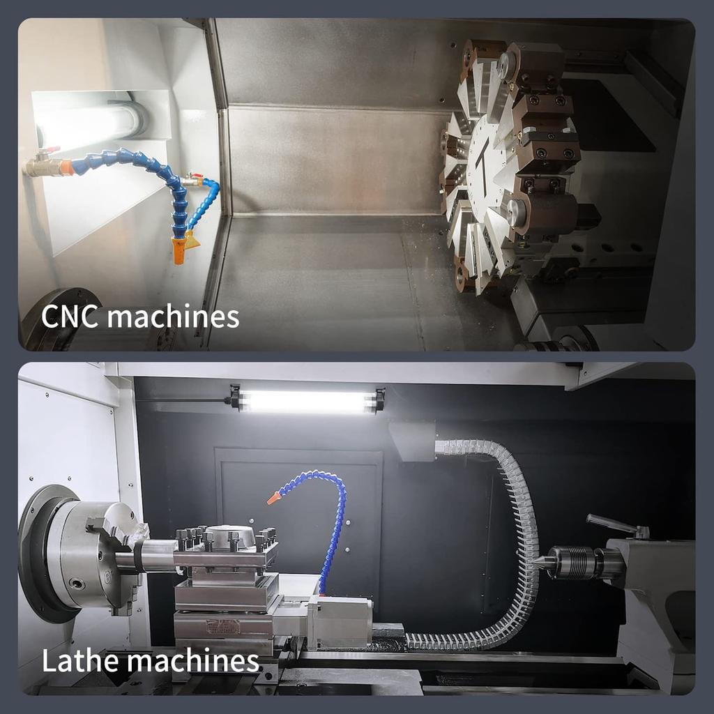 LED Work Light Waterproof Underhood Work Light Rechargeable 1500lm 24‑36V for Lathe Woodworking