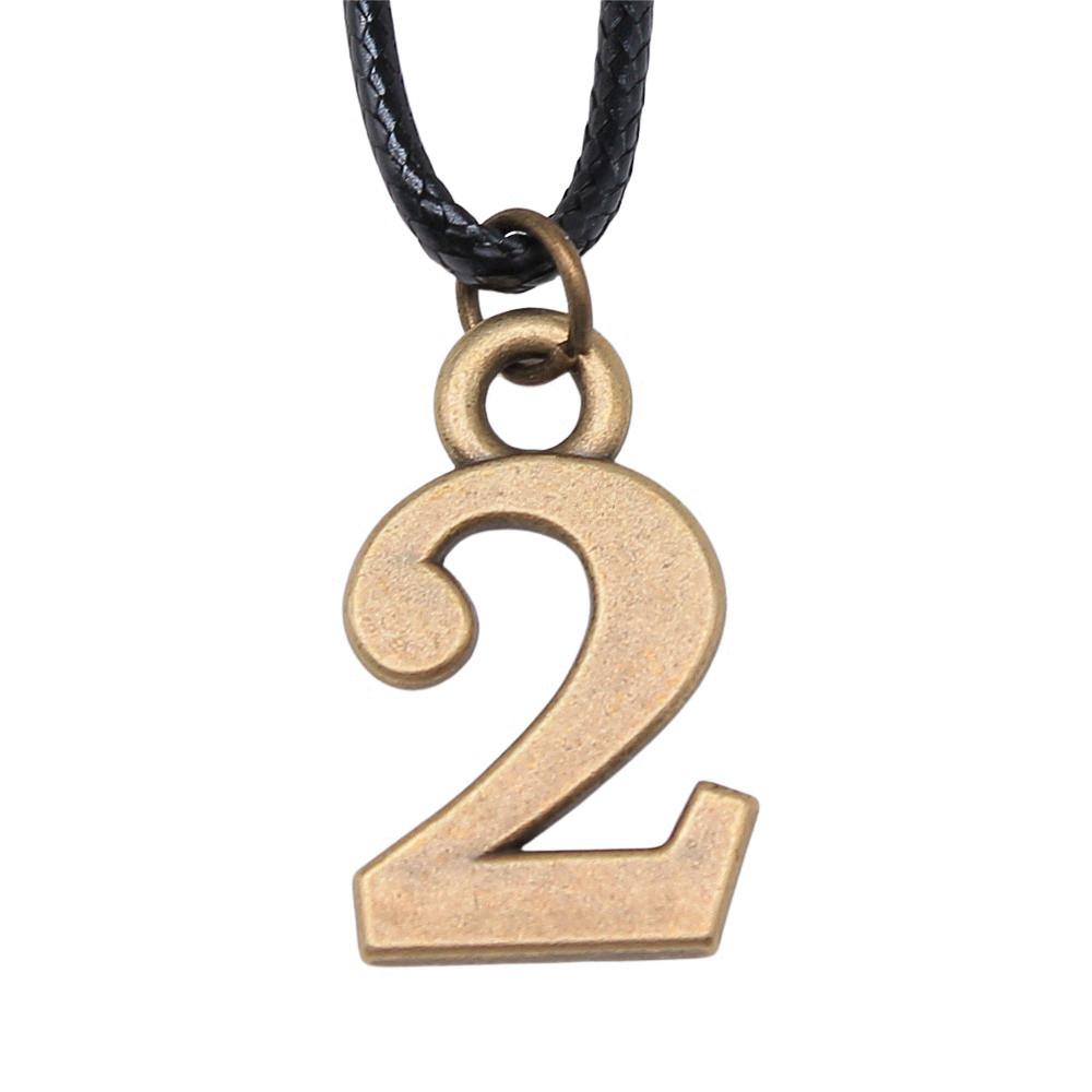 45cm Necklace Leather Chain Big Number Tags Vintage Jewelry Supplies QN052