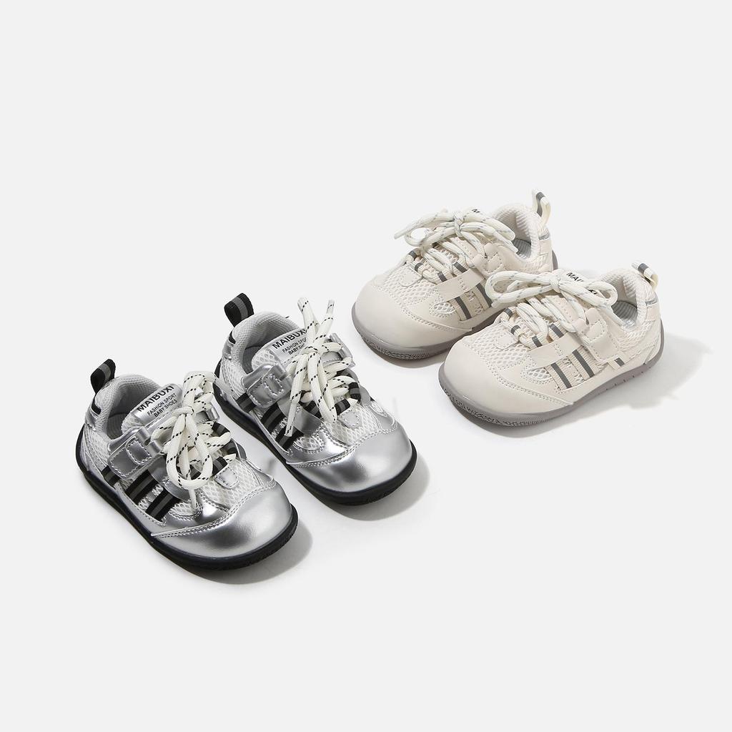 Spring Baby First Walker Non-Slip Sneakers - Soft Sole, Trendy German Training Shoes for Boys & Girls
