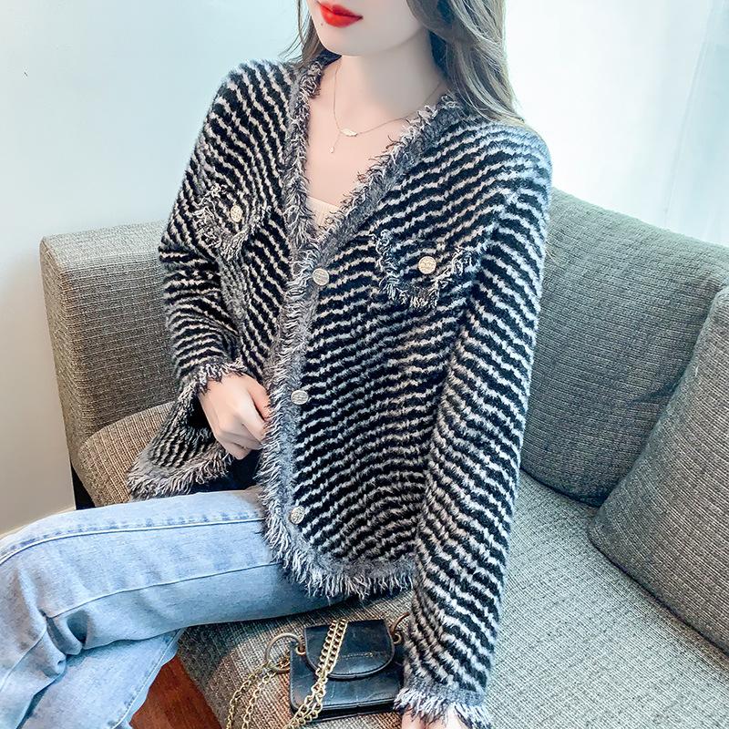 

Xiaoxiangfeng темперамент знаменитая леди короткая куртка с кисточками женская осенняя новинка новый стиль свободный крой с длинными рукавами дизайн тканый топ XXL