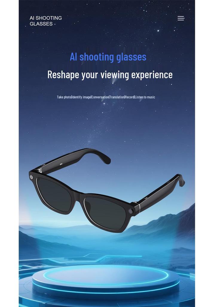 Ochelari Inteligenți AI HD 800W: Recunoaștere Foto, Înregistrare Video, Stabilizare Imagine, Traducere.