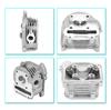 Engine Cylinder Head Assembly   Aluminum Alloy Replacement Part for Gy6 4 Stroke 139QMB 139qma Scooters Silver Color 47mm Diameter 64mm Length