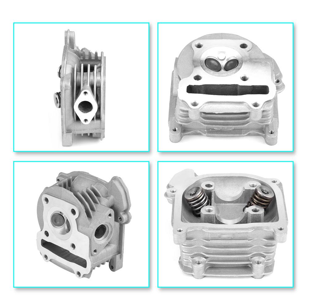 Engine Cylinder Head Assembly   Aluminum Alloy Replacement Part for Gy6 4 Stroke 139QMB 139qma Scooters Silver Color 47mm Diameter 64mm Length